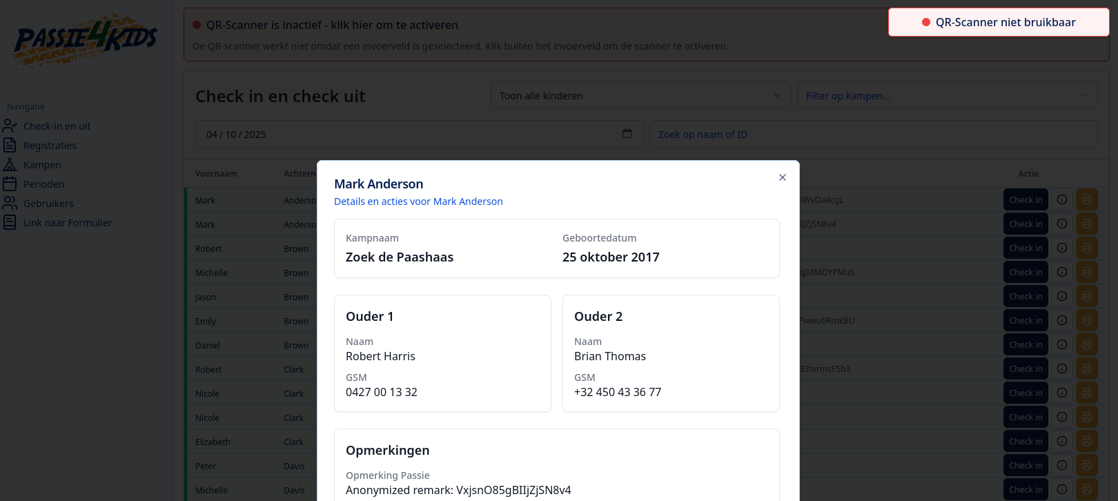 Incheckbalie Passie4Kids